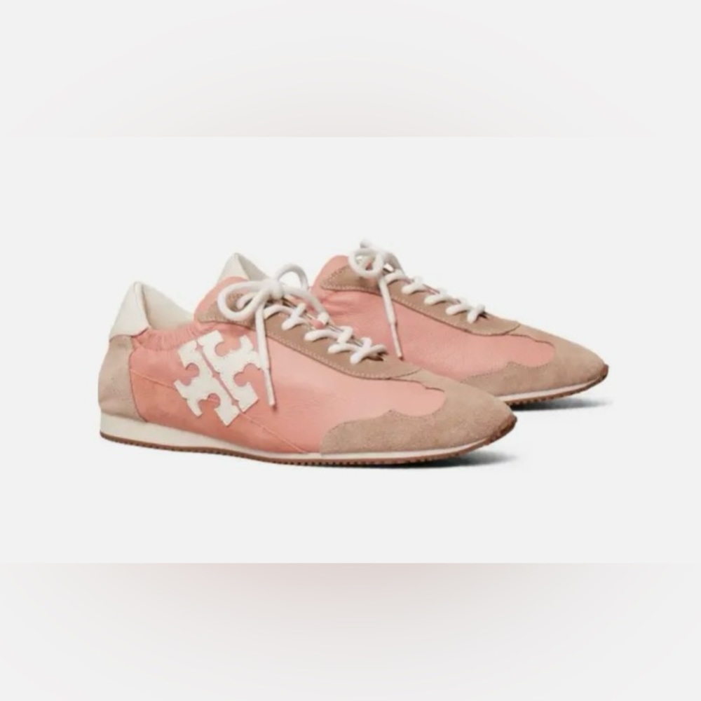 Tory Burch Tory Sneakers in Pink leather Moon - New Ivory - size 7.5